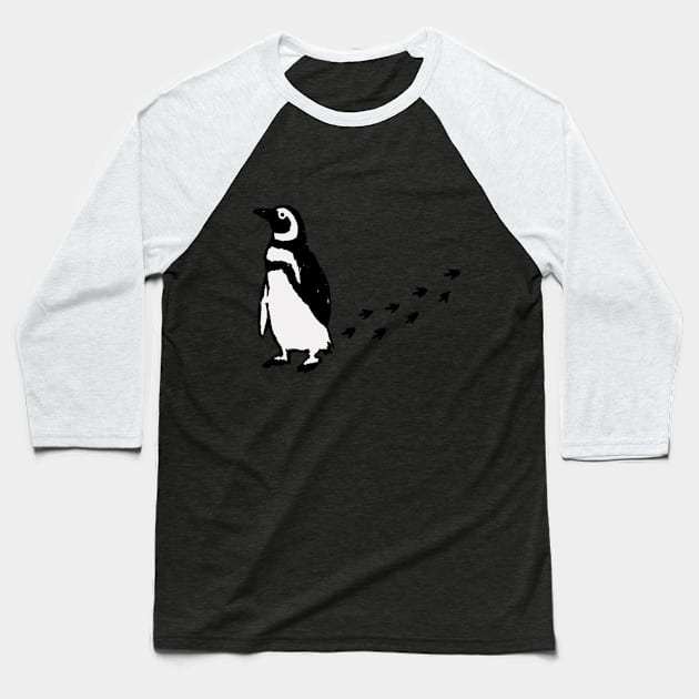 Penguin feet Baseball T-Shirt by JHFANART